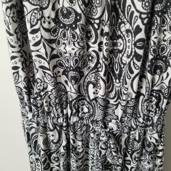 Soma Black and White Paisley Printed Sleep Romper Size S - Picture 7 of 12